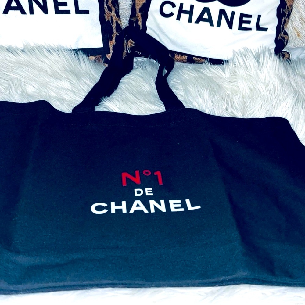 Brand New Chanel Black Tote Bag with Iconic Branding! No call-out! Never worn!